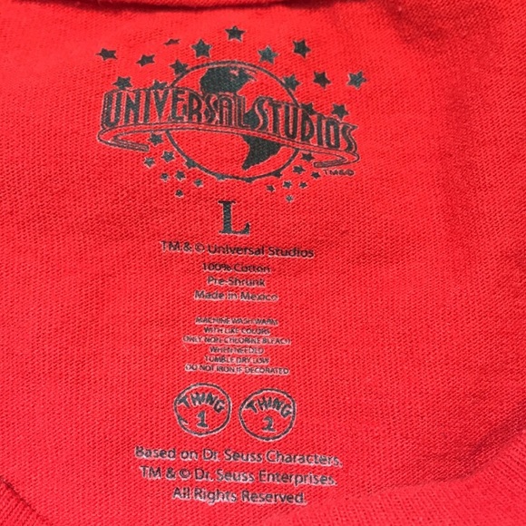 Universal Studios red Thing 1 short sleeve tee shirt size Large - Picture 6 of 7